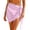 Pink, variant on Women's Sarong Coverups Swim Cover Up Skirt Short Drawstring Wrap Skirt Beach Sheer Swimsuit Cover Ups Sheer Bikini Bathing Suit