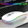 thumbnail image 5 of Uiosmuph Wireless Mouse LED Rechargeable Silent Computer Mouse with USB Receiver and Type C Adapter, 5 of 6