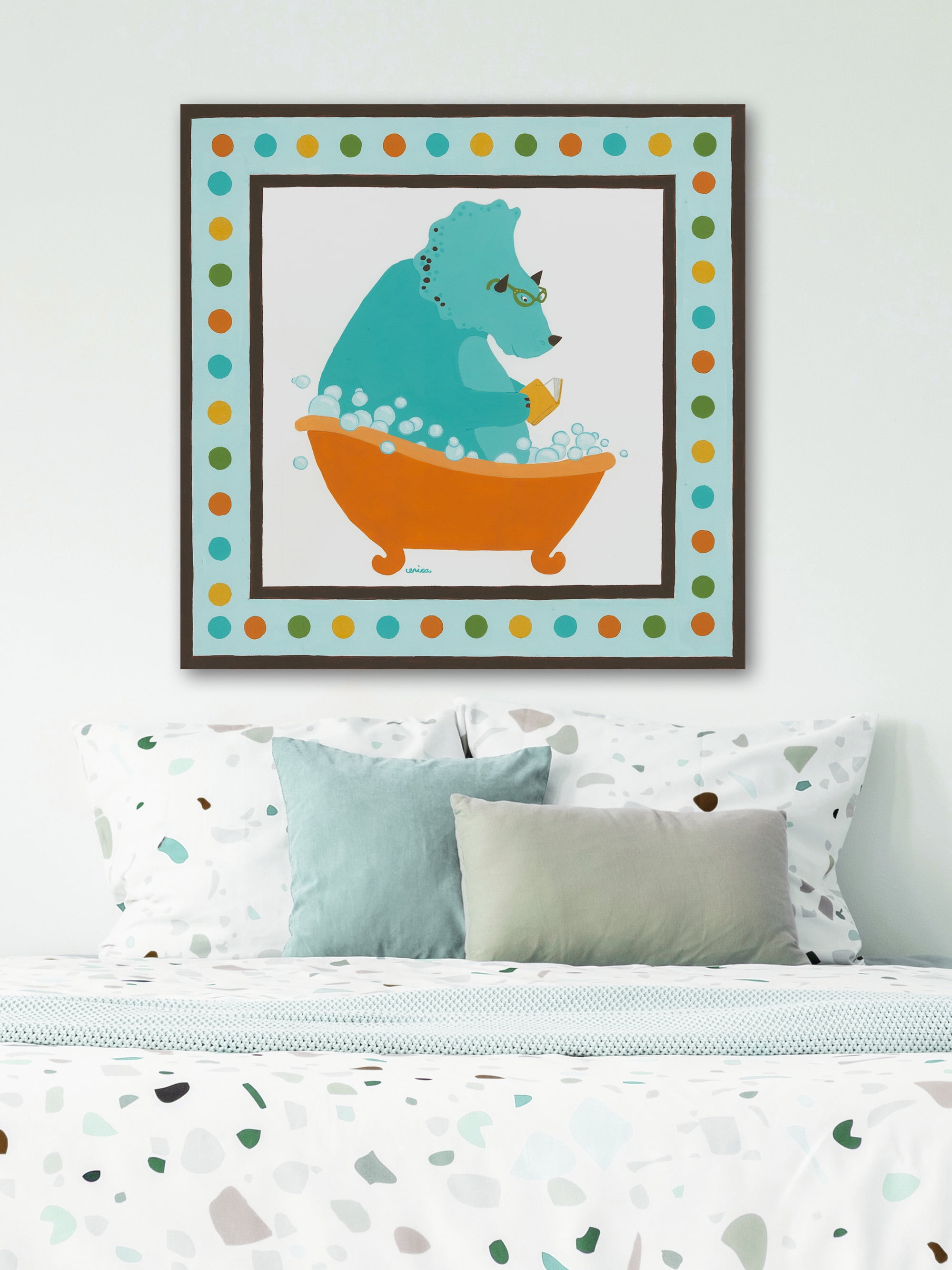 Marmont Hill Rub-a-dub Dino III Canvas Wall Art