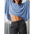 thumbnail image 3 of Women's T-shirt Round neck short-sleeved casual tops Elegant solid colour T-shirt tops, 3 of 6