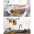thumbnail image 5 of Farmhouse Sunflowers Kitchen Dish Towels for Drying Dishes Set of 4, Vintage Roosters Farm Countryside Waffle Weave Microfiber Hand Tea Bathroom Towels Quick Dry & Absorbent Towel 15.7x23.6, 5 of 7