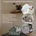 thumbnail image 7 of Parker Baby Co. Felt Diaper Caddy - Large Nursery Organizer with Removable Dividers - Sage Green, 7 of 7