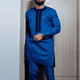 thumbnail image 5 of Conjunto étnico tradicional africano nuevo 2024 para hombre, cuello redondo, manga larga, dos piezas, conjunto de lujo para banquete de boda o fiesta, 5 of 5