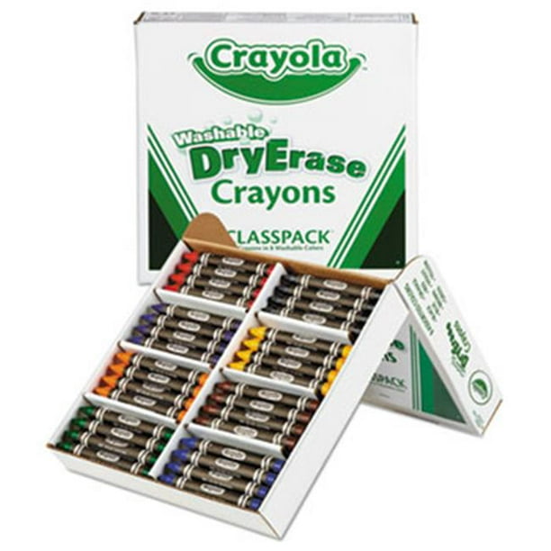 Crayola Washable Dry Erase Crayons, Classpack, Assorted Colors, 96