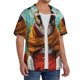thumbnail image 2 of Fotbe Meditating French Bulldog Camisa Estampada de Manga Corta para Hombre, Casual de Verano, Estilo Playero, Sin Arrugas-XX-Large, 2 of 5