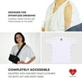 thumbnail image 2 of Post Surgery Shirt with Discreet Left & Right Side Snap Access (M, White), 2 of 5