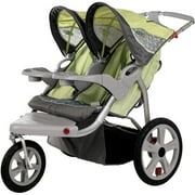 InStep Safari Swivel Wheel Jogger - Double-Color:Green w/ Gray