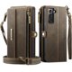 thumbnail image 1 of funda billetera para Samsung Galaxy S21 FE con Ranuras [Bolsillo con Cremallera con Ranura para Efectivo de 9 Tarjetas] Cierre Magnético, Correa Desmontable, Pata de Cabra, Bloqueo RFID y TPU, 1 of 9