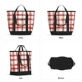 thumbnail image 3 of Large Capacity Insulated Tote Bag16.1×13.4×7.5in Thermal Insulation And Easy To Clean Strong Bearing Capacity Can Be Reused Indianred Checked Hand-Drawn Sketch_1, 3 of 8