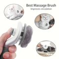 thumbnail image 2 of 1pc Gentle Pet Wire Brush - Ergonomic Soft-Grip Handle, Advanced Self-Cleaning Design, Gentle Floating Pins for Easy Hair Removal - Suitable for Dogs and Cats of All Sizes and Breeds, 2 of 5