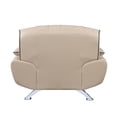 thumbnail image 4 of Titan Furnishings 40" Modern Leather Upholstered Chair in Beige, 4 of 11