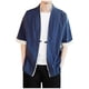 thumbnail image 2 of pstuiky Camisas de manga corta para hombre, Camisa de manga corta con cuello alto y botones sueltos informales de color liso para hombre camisas casuales para hombre xl, 2 of 7