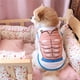 thumbnail image 5 of Chaleco para mascotas, camiseta sin mangas, color brillante, cómodo, transpirable, chaleco para perros, camiseta sin mangas para Teddy Bichon Pomeranian Pectorales S, 20 g/0,7 oz, 5 of 10