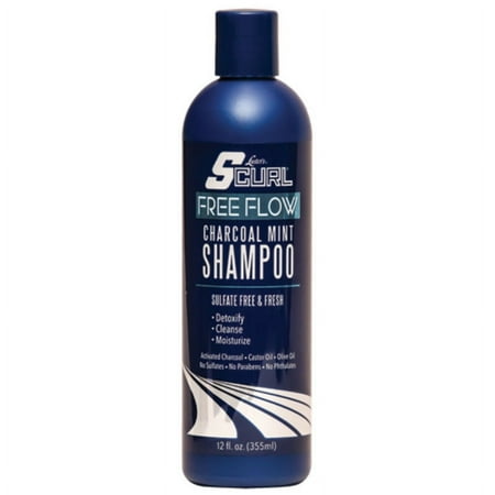 Luster's SCurl Free Flow Shampoo w/ Charcoal & Castor Oil 12 fl oz