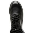 thumbnail image 3 of WILD PAIR Womens Black Lace Up Back Pull Tab Lug Sole Comfort Rylee Round Toe Block Heel Zip-Up Combat Boots 7 M, 3 of 4