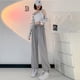 thumbnail image 3 of Pantalones deportivos para mujer, combinables, estilo japonés, nuevos y elegantes, con cordón hasta los tobillos, informales, sueltos y sencillos para otoño., 3 of 6