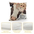 thumbnail image 4 of Orinice Girl Who Loves Cows Pillow Covers Cow Gifts for Cow Lovers Women Girls, Floral Cow Pillow Covers, Cow Decor, Cowgirl Room Decor, Cute Cow Stuff 18x18in, 4 of 5