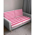 thumbnail image 3 of Pink Striped Couch Cushion Covers Stretch, Washable Sofa Seat Covers Individual Seat Cushion Sofa Slipcovers Modern Simple Monochrome Geometric White Couch Cover Furniture Protector S-1PCS, 3 of 7