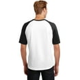 thumbnail image 2 of Sport-Tek Short Sleeve Colorblock Raglan Jersey T201 - White/ Black - S, 2 of 2