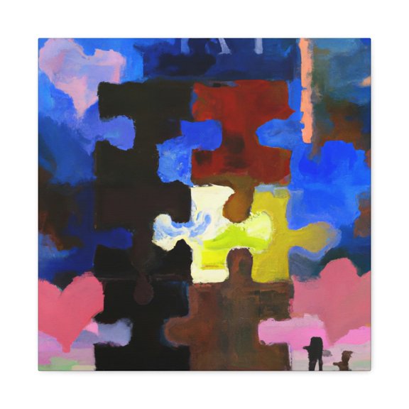 Love Puzzle Pop Art - Canvas