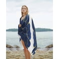 thumbnail image 2 of Navy Blue Gold Beach Towels Oversized Super Absorbent, Abstract Line Art Troditional Ink Painting Lightweight Bath Towel Quick Dry Sets For Bathroom/Pool/Rv Camping/Beach Play/Gym Room/Picnic 23"x47", 2 of 8