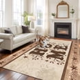 thumbnail image 2 of Country Area Rugs 5'x8', Washable Small Throw Rugs for Classroom Bedroom, Texas Star Plants Branches Berry Farmhouse Retro Indoor Outdoor Rug Non-Slip Low Pile Carpet Runner Reversible Floor Mats, 2 of 8
