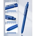 thumbnail image 4 of STAGEEK Blue Gel Pens GX3, 6Pcs Quick Dry Blue Ink Pens with 3 Extra Refills, Fine Point Retractable Smooth Writing Pens for Journaling, Office, Note Taking, Nurse Aesthetic, 4 of 9