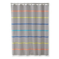 Better Homes & Gardens Color Pop Stripe Polyester Printed Fabric Shower Curtain, 72" x 72"