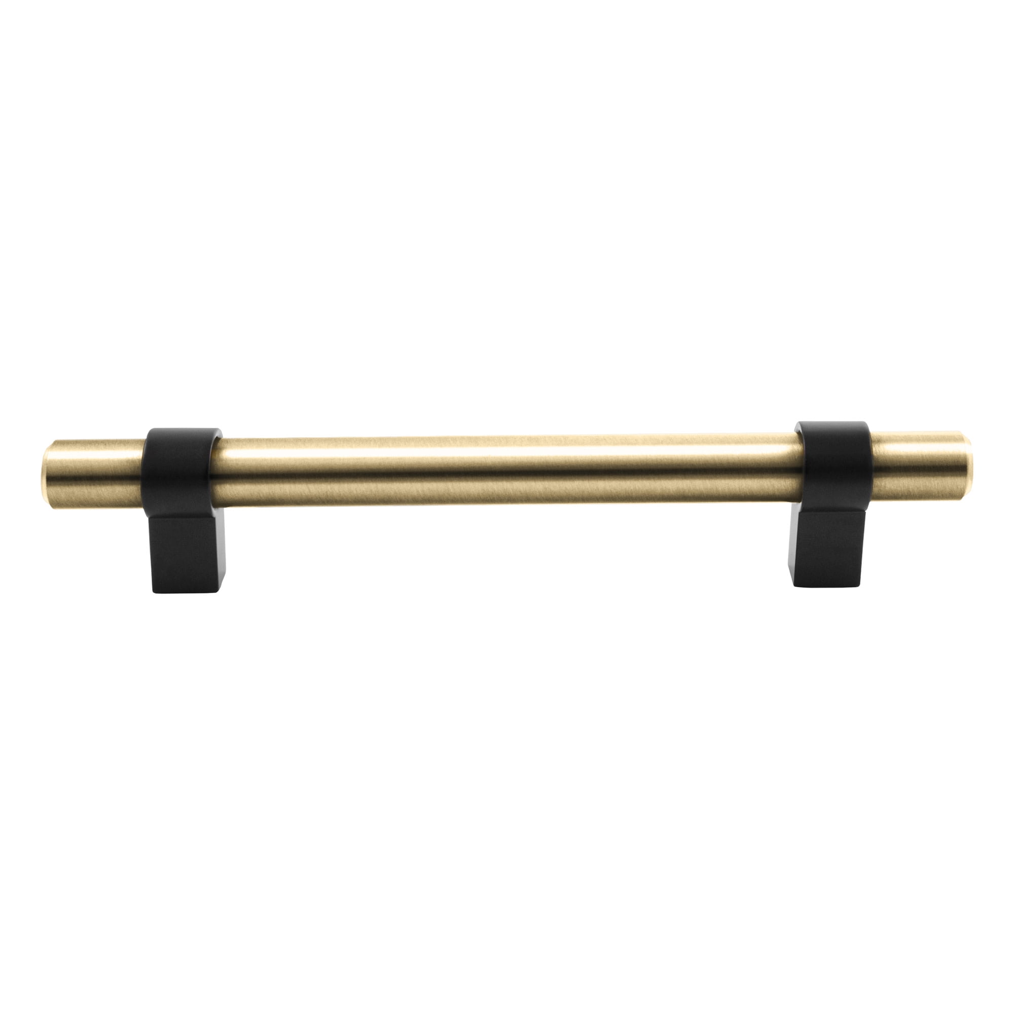 Design House Emery Modern Center-to-Center Cabinet Pulls, 5-pack, 5-1/16", Satin Gold/Matte Black