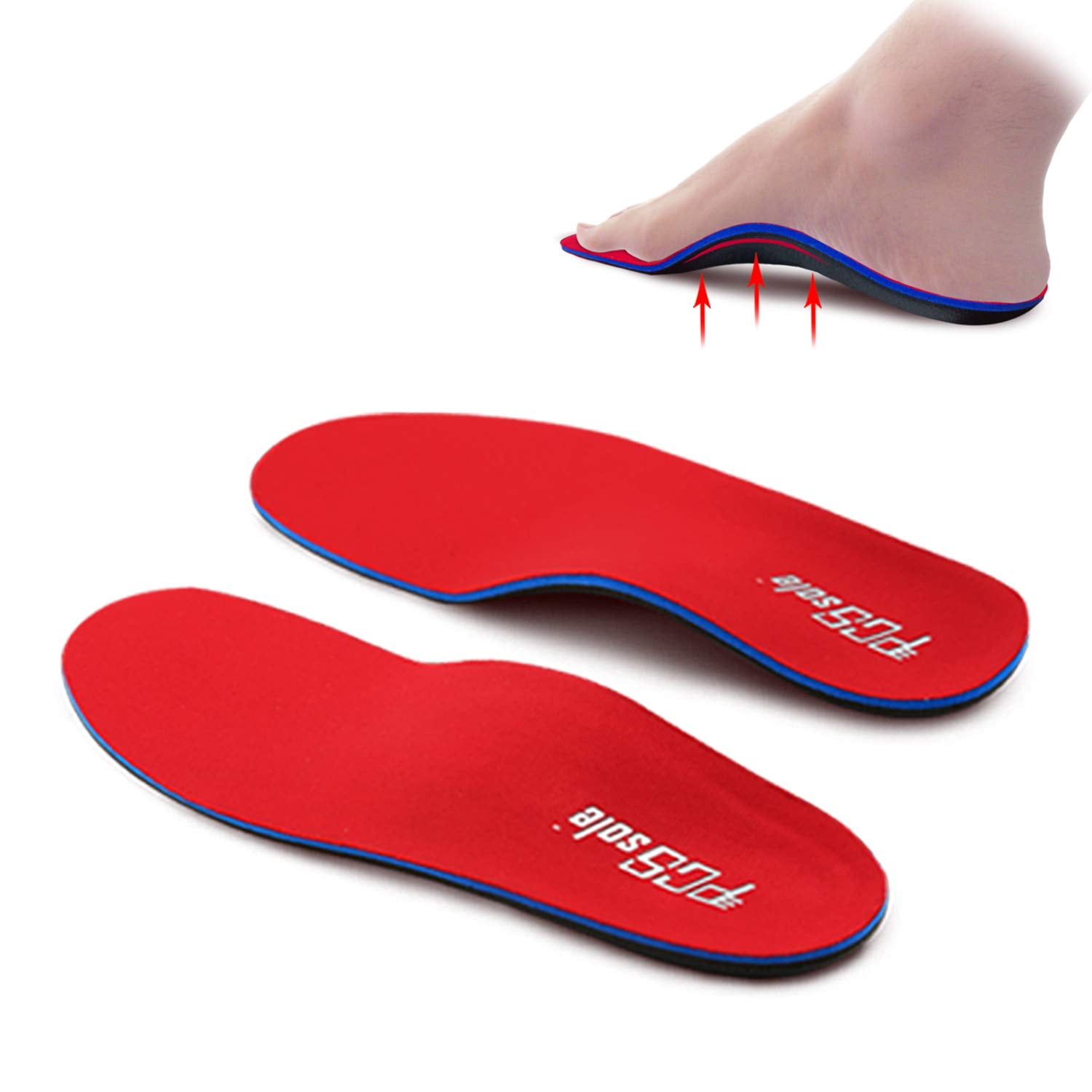 PCSsole Orthotic Arch Support Shoe Inserts Insoles for Flat Feet,Feet Pain,Plantar Fasciitis,Insoles For Men and Women