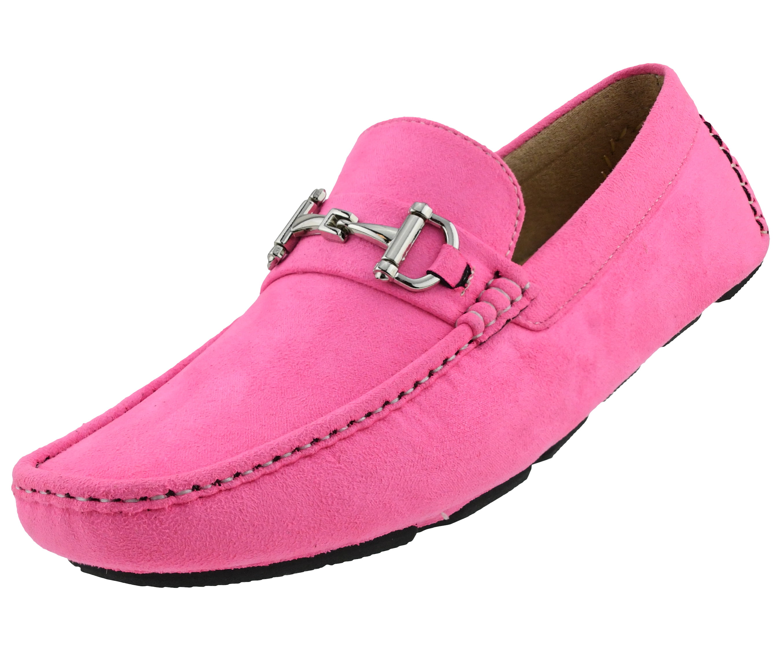 mens pink driving shoes