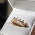 thumbnail image 3 of Forever Jewels 2Ct Oval Cut Moissanite Womens Wedding Band Ring 14K Yellow Gold Plated, 3 of 5
