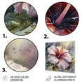thumbnail image 3 of Designart "Lavender Verdant Bloom Essence" Floral Hibiscus Metal Wall Art Prints, 3 of 5