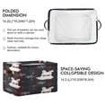 thumbnail image 3 of Black Red Plaids White Rabbits Christmas Square Storage Bins with Handles Collapsible Containing Box 1 Pack, 3 of 9