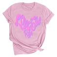 thumbnail image 2 of TrendVibe365 Valentines Shirts for Women Pink Love Heart Graphic Holiday Gifts Tshirts Short Sleeve Shirts Crew Neck Tees for Her Romantic Blouse Outfit XL(US=10), 2 of 3