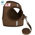 thumbnail image 5 of Deago No Pull Dog Pet Harness With Leash Reflective Soft No Choke Easy Control for Small Dog Cat Outdoor Walking Travel (Coffee, XL), 5 of 10