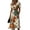 Beige, variant on Halloween Ghost Floral Print Dress for Women, Short Sleeve V-Neck Midi Swing Dress, Casual Boho Party Maxi, 1 Piece Beige L