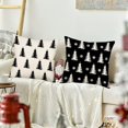 thumbnail image 3 of Set of 4 Merry Christmas Trees Black White Snowflake Throw Pillow Covers Winter Xmas Square Decorative Pillow Cases Cushion Cover Outdoor Decorations Sofa Cotton Linen 18x18 Inch, 3 of 6