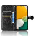thumbnail image 6 of SaniMore Wallet Case for Samsung Galaxy A05, Glitter PU Leather Case Polka Dot Card Slots Cash Pocket Kickstand Removeable Wrist Strip Magnetic Clasp All-around Protective Shell, Black, 6 of 9