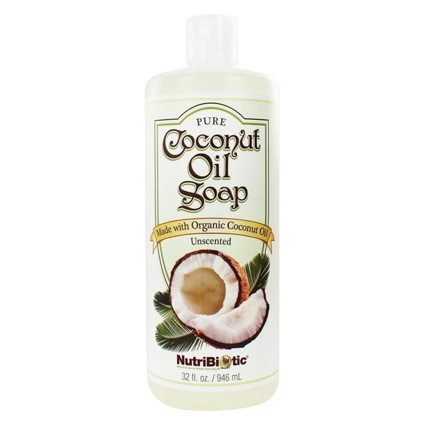 Nutribiotic - Pure Coconut Oil Soap Unscented - 32 oz ...