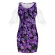 thumbnail image 4 of Vestido de playa con cuello en V y manga corta con encaje y hombros descubiertos con estampado floral sexy informal de verano para mujer Pompotops ghjkhdj15632, 4 of 5