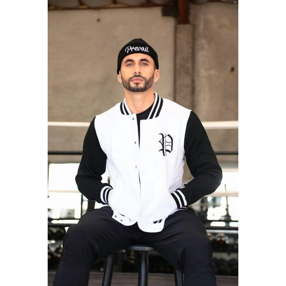 Mens 100% cotton custom Prevail letterman Jacket