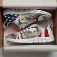 thumbnail image 3 of Bald Eagle Usa Shoes for Men Women Running Sneakers Breathable Casual Sport Tennis Shoes Gift for Him Her White Size 3.5, 3 of 5