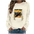 thumbnail image 2 of RKSTN Blouses pour Femmes Imprimées Col Rond Manches Longues Chandails en Molleton Blouses pour Femmes Habillées Décontractées, 2 of 4