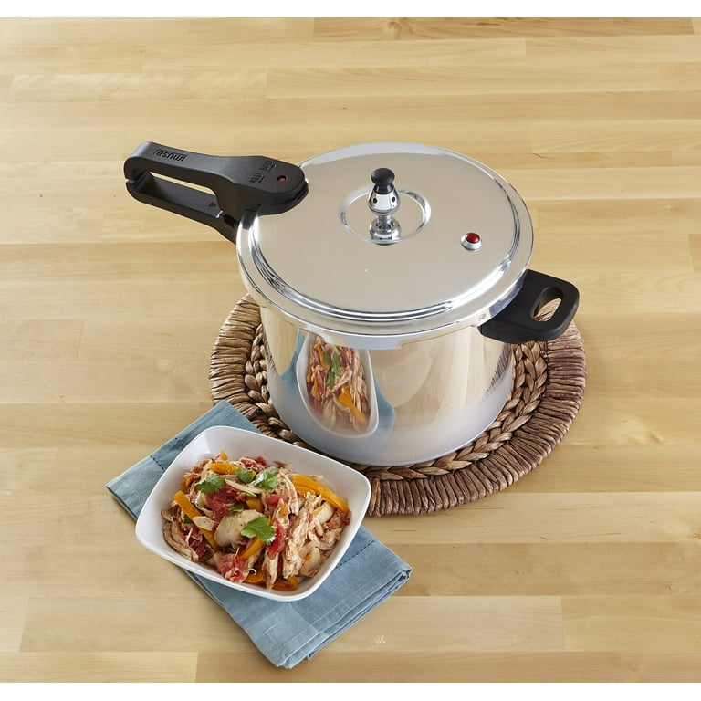 Imusa 4.2Qt Stovetop Aluminum Pressure Cooker with Safety Regulator