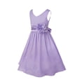 thumbnail image 2 of Rswnyirn Kids Flower Girls Pageant Bridesmaid Wedding Birthday Party Ball Gown Purple 2, 2 of 7