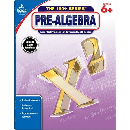 Carson Dellosa The 100+ Series™ Pre-Algebra Workbook (128 pages) Grade 6-8