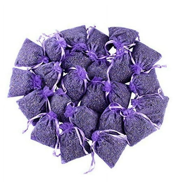 Sachets de Lavande Française pour Tiroirs et Garde-Robes Parfums Frais, Sachet de Parfum d'Ambiance, Lot de 24, Violet, LV-S-C-3