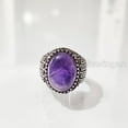 thumbnail image 4 of Amethyst Mans Ring, Natural Amethyst, February Birth, Silver Jewelry, 925 Silver Ring, Birthday Gift, Heavy Mens Ring, Arabic Design, Ottoman Style Ring, Christmas, Turkey Mens Signet Ring, 4 of 7