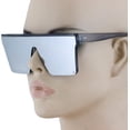 thumbnail image 3 of GFDYREE Oversized Flat Top Square VINTAGE RETRO SHIELD VISOR Style Aviator SUNGLASSES, 3 of 6